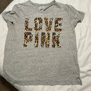 Vs pink leopard tee